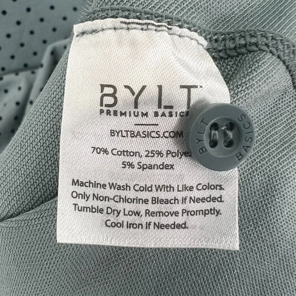 BYLT Polo Shirt Mens Size 2XL Gray Polka Dot Golf Casual Short Sleeve Stretch - Picture 13 of 16